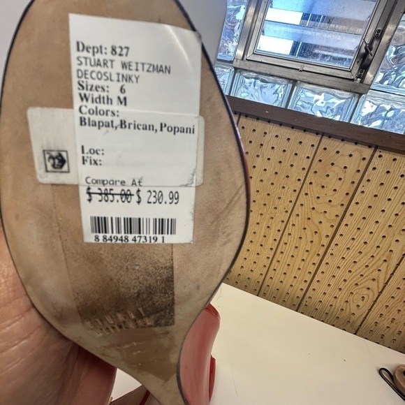 Stuart Weitzman Red Peep Toe Heels - Picture 5 of 5